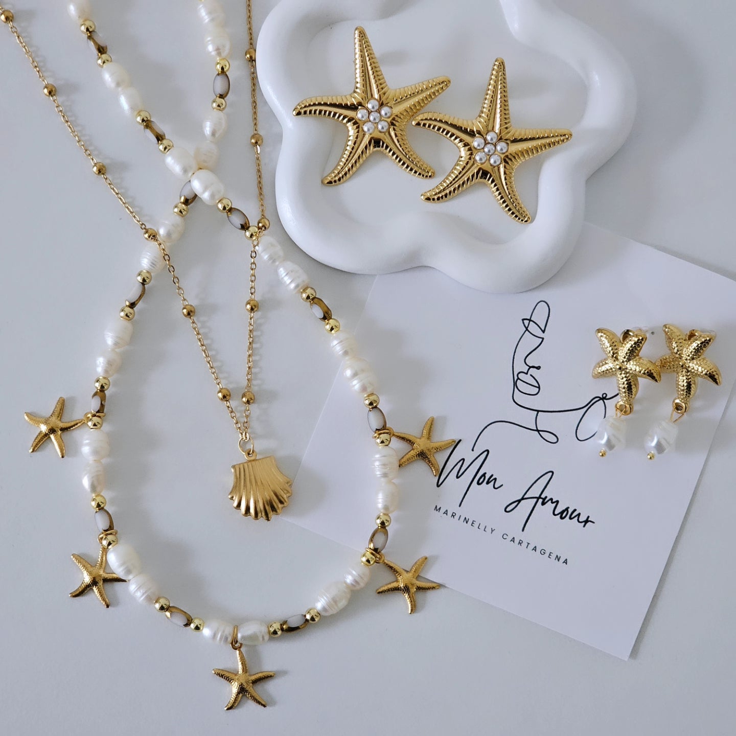 Star Fish Pearl Necklace