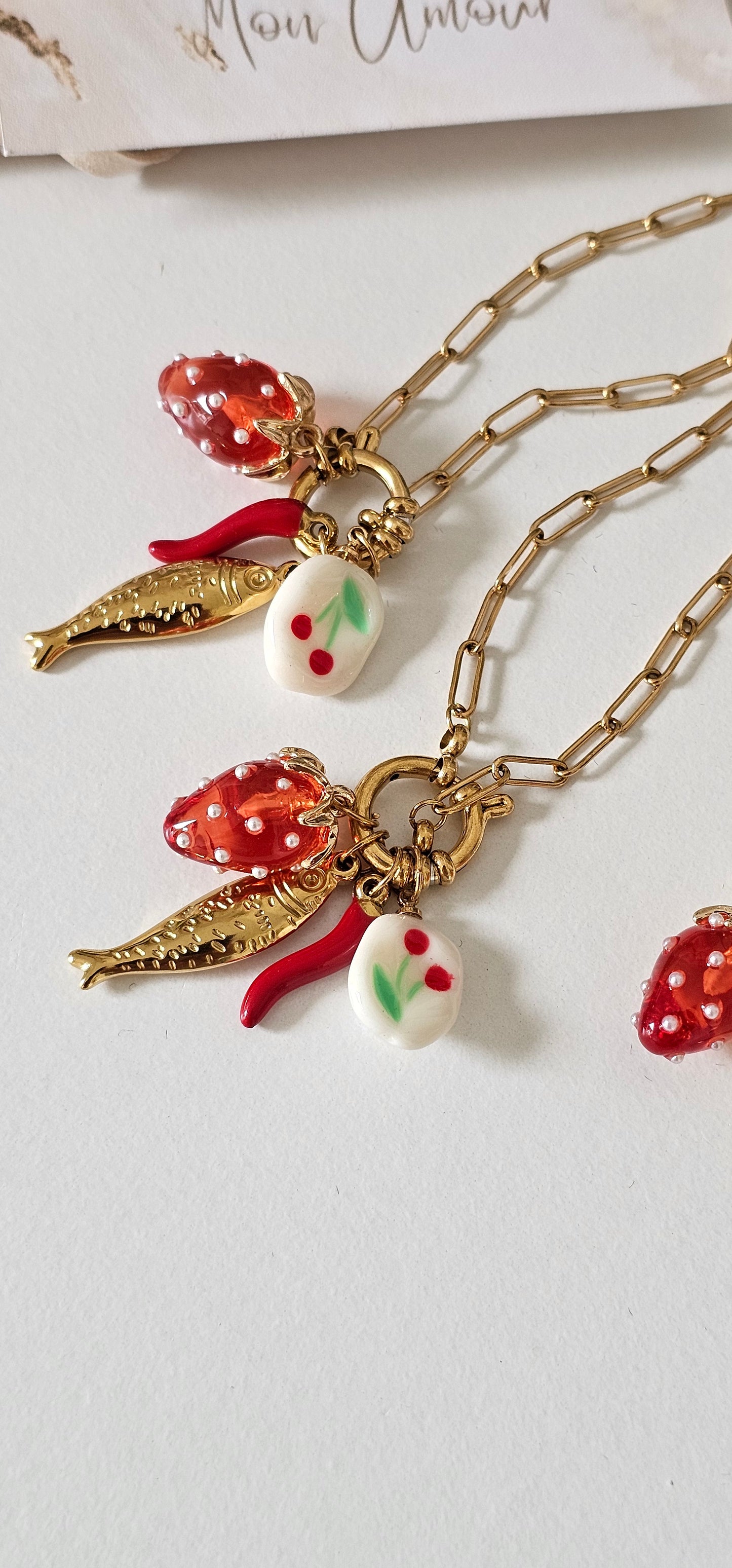 La Vita Necklace 🍒🌶🐠🍓